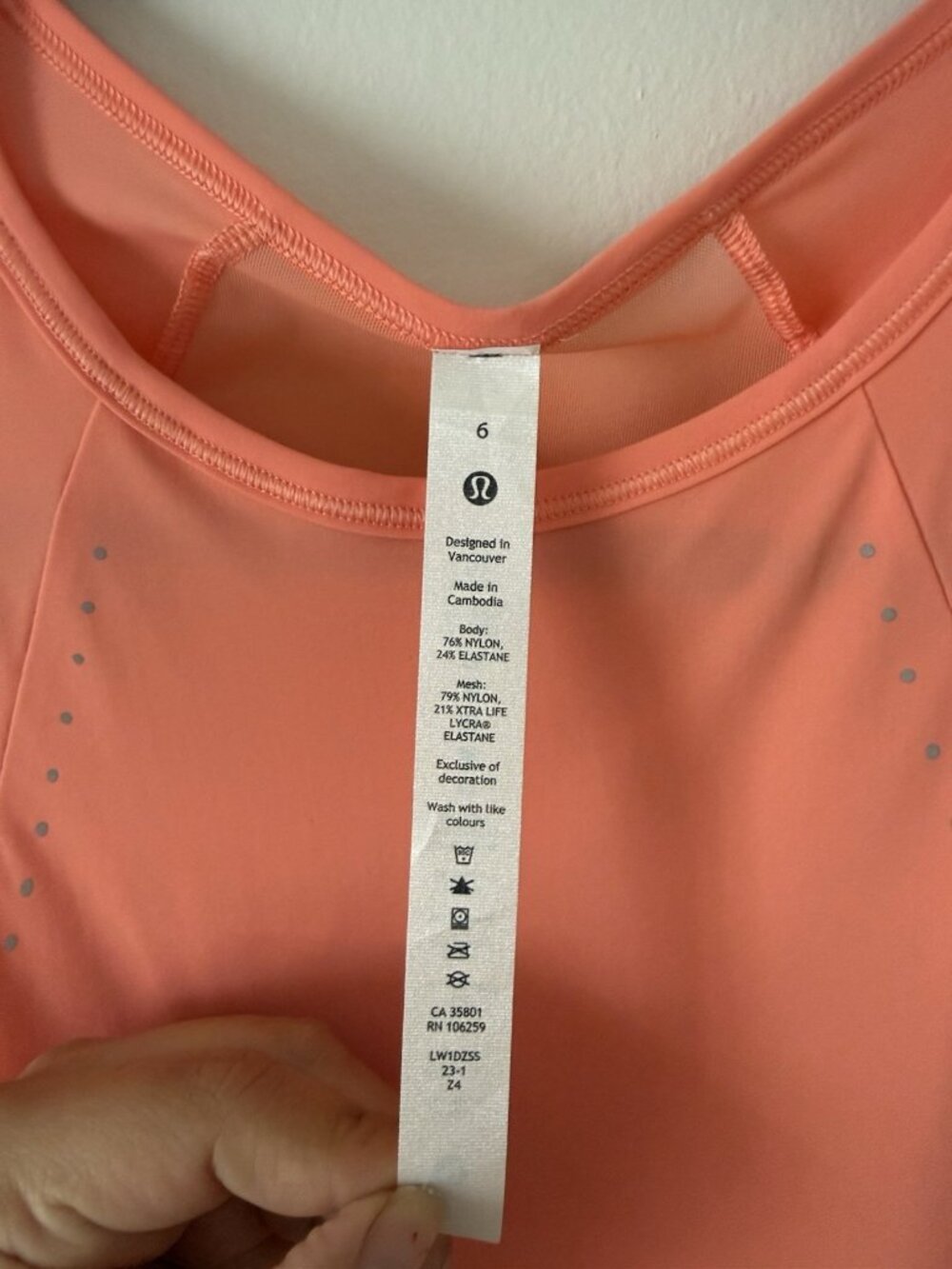 Lululemon Sculpt Cropped Tank Top Pleated Sun Orange Lightweight Run NWT 6 - Picture 6 of 8